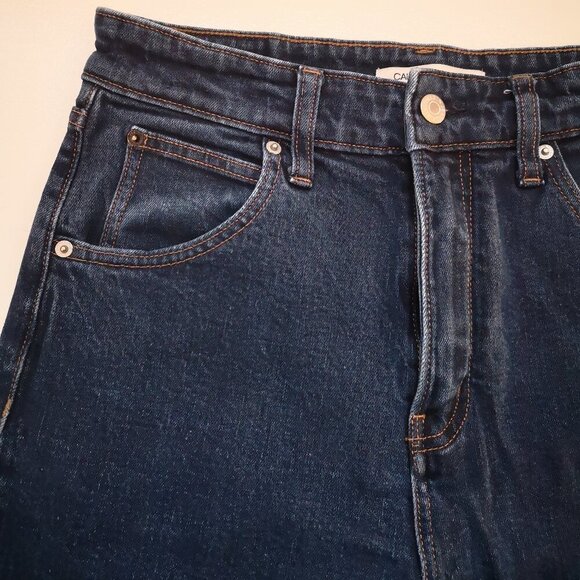 Calvin Klein Jeans Ladies Size 8 Dark Wash High Rise Bootcut Blue Jeans - Picture 5 of 12